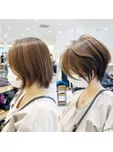 30代40代50代・大人ショートボブ・白髪ぼかし・小顔カットBISA