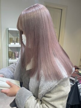 ベレーザ 渋谷(BELEZA) 2483うる艶髪ダスティーピンクバイカラー艶感逆グラデーション