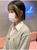 ボブ×インナーカラー