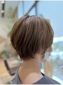 ベージュカラー×ショート
