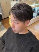 メンズショート/ニュアンスパーマ