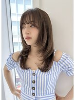 レミエ ダイカンヤマ(lemiie)&nbsp;顔まわりが可愛いレイヤーロング レイヤーカット☆ウルフカット