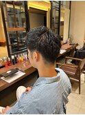 刈り上げアップバング