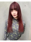 チェリーレッド レイヤーカット