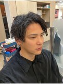 ツーブロック×ソフトツイストスパイラルパーマ