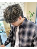 ワックスなし爽やかアップバングショート