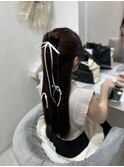 カチモリハーフアップ
