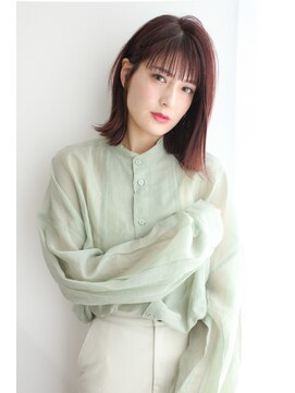 ルー ハナレ(Luu HANARE) 切りっぱなし外ハネボブ♪ディープレッド神戸/東灘区/摂津本山