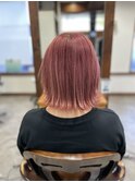 外ハネボブ×ピンク
