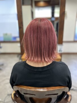 ヤソ(yaso) 外ハネボブ×ピンク