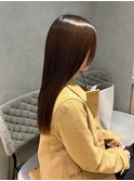 髪質改善ストレート/艶髪ブラウン