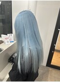 水色カラーケアブリーチダブルカラーニュアンスカラー横浜横浜駅