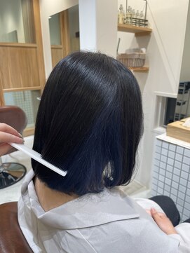 ファスナーグランデ(fustener grande) ブルーブラック×インナーカラー