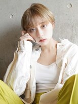 オーバーヘアー 大久保店(over hair)&nbsp;【over hair】丸みショート×ハイトーンカラー