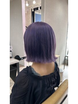 アジールヘア 所沢プロペ通り店(agir hair) ブルーラベンダーケアブリーチ髪質改善大人ボブ