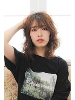 クシュ 所沢西口プロぺ通り(kusyu... )&nbsp;くびれヘア韓国風巻きアプリコットオレンジ夏ハイライトカラー