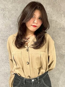 キャパ セントラル 天神 大名店(CAPA central) オリーブブラウン 透明感カラー 髪質改善 くびれヘア 顔周り