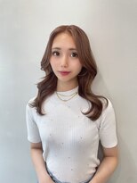 ラピス 渋谷本店(Lapis) ミルクティーブラウン/くびれ巻きヘア