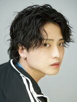 ルーシー 渋谷(LUCEY) センターパートフェザーパーマシャドウパーマメンズパーマ