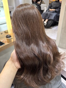 サロンドミルク 新百合ヶ丘店(salon de MiLK) ★スモーキーブラウンウォームベージュ顔周りカット透明感カラー