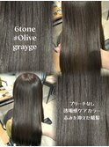 大人かわいい 暗髪透明感カラーオリーブグレージュ【肥田】