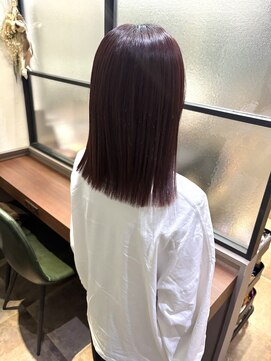 プチメゾントウキョウ(Petit Maison Tokyo) 切りっぱなしボブ_レッドブラウン