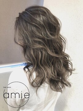 アミ 橋本(amie) ネオウルフアッシュブラウン毛先パーマ[橋本,橋本南口,橋本駅]
