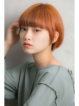 リヴィエラ 巣鴨店(Riviera) ショートボブ×オレンジカラー