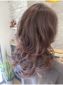 くびれラベンダーカラー前髪イメチェンイヤリングカラー【稲毛】