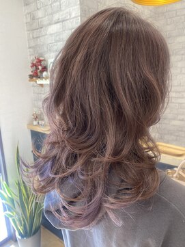 ジェービーヘア 稲毛(jb hair) くびれラベンダーカラー前髪イメチェンイヤリングカラー【稲毛】