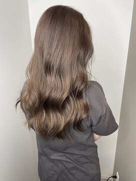 ナンバー(number+) 20代30代大人可愛い艶感アッシュブラウン×透明感ロング