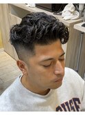 スペインカール アップバング メンズ ハードパーマ