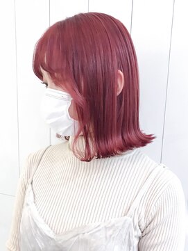 アイティーバイアルバム 松戸店(IT by ALBUM) カシスレッド_くびれヘアビタミンカラーメルティカラー_ba321322
