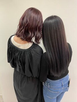 イオエ(ioe) 黒髪/ボブルフ/ネビージュ/小顔/ワンレン/髪質改善/グレージュ