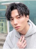 ツーブロックマッシュショートレイヤーツイストスパイラルパーマ