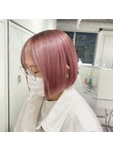 ケアブリーチで、ダメージレス艶モーブピンク♪