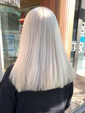 ベレーザ 渋谷(BELEZA) 2974ダブルカラープラチナグレージュハイトーンカラーロング