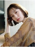 ナチュラルストレートボブ_大人ガーリーチョコレート_69091
