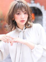 大人かわいい/ココアブラウン/フリンジウェーブ/神谷茜
