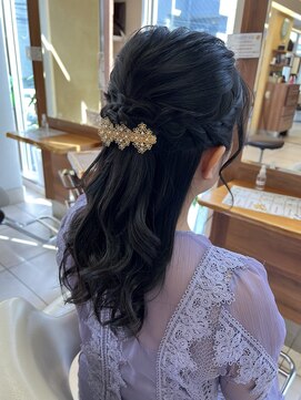ファーレンピュア(FAHREN PURE) ヘアセット／ハーフアップ／結婚式／編み込み／和光市