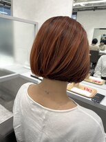 キートス(Kiitos)&nbsp;【オススメ】オレンジカラー/バレイヤージュ/ミニボブ