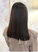 縮毛矯正　ナチュラルブラウン　髪質改善ストレート