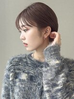 ノラギンザユー(NORA GINZA/U)&nbsp;丸みショートマッシュコンパクト黒髪ベージュショート前髪あり