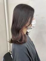 アジールヘア 北千住駅西口店(agir hair)&nbsp;コーラルピンクイヤリングカラーイルミナカラーオレンジピンク