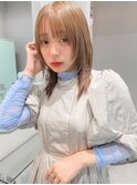細みハイライト/ケアブリーチ/くすみベージュ/ブルーカラー★35