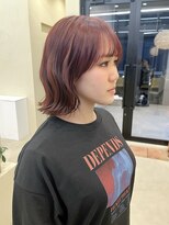 スニュウ(snuw)&nbsp;【snuw_ayano】ワインレッド/ピンクラベンダー/ボブ