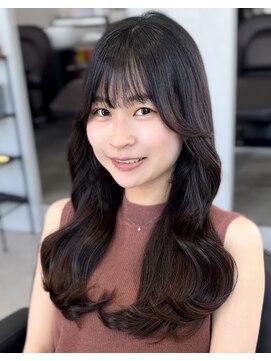 ジエクトカナウ 梅田 【顔周り似合わせカット】姫カットレイヤー/くすみベージュ