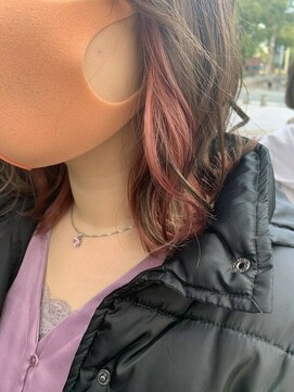 ボタニウム バイ アールサロン(BOTANIUM by RrSALON) 【BOTANIUM byRrSALON】インナーカラー×ベイビーピンクベージュ