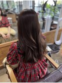 ロングレイヤー　髪質改善カラー　グレージュ