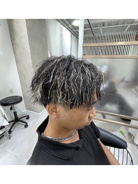 ホワイトメッシュ×ツイストスパイラルマッシュ